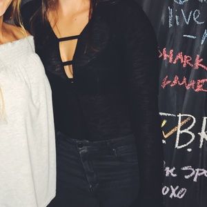 free people black long sleeve